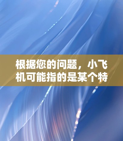 根据您的问题，小飞机可能指的是某个特定名称的科学软件或项目。如果您能提供更多的上下文或详细信息，我可以更好地帮助您找到所需的资源或工具
