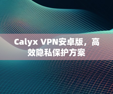 Calyx VPN安卓版,高效隐私保护方案 Calyx VPN安卓版,高效隐私保护方案