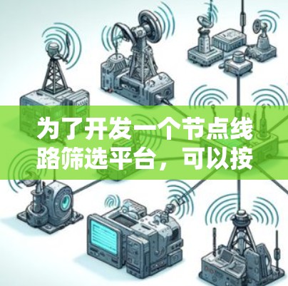 为了开发一个节点线路筛选平台，可以按照以下步骤进行