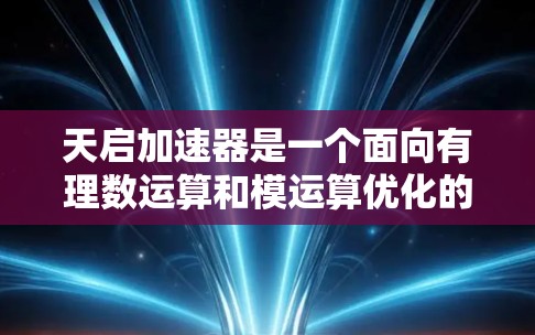 天启加速器是一个面向有理数运算和模运算优化的加速器，旨在加速计算机程序的运行速度。它通常用于高性能计算、密码学、算法开发等领域。至于天启加速器是否有海外服务器，具体取决于开发者或提供商的部署情况