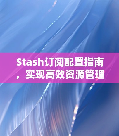 Stash订阅配置指南，实现高效资源管理