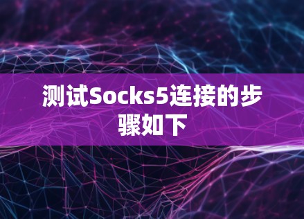测试Socks5连接的步骤如下