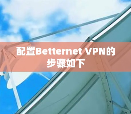 配置Betternet VPN的步骤如下
